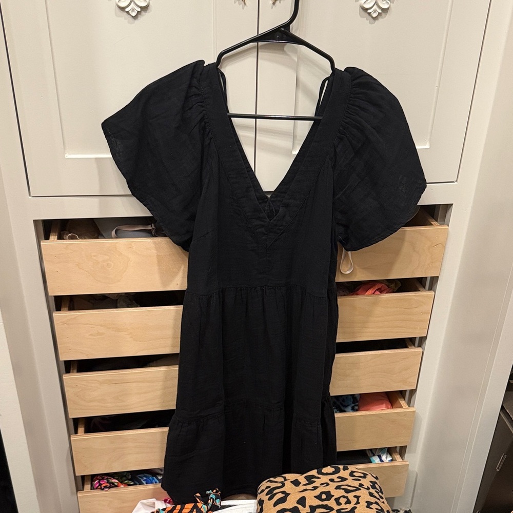 Old Navy Black Midi Dress